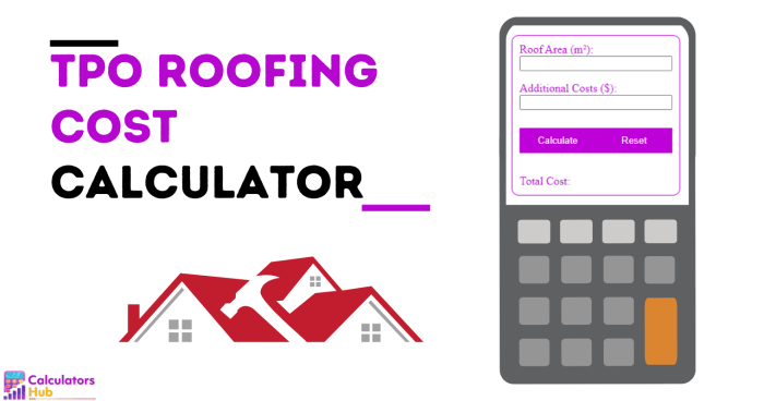 Roofing project cost calculator