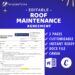 Roof Maintenance Agreement Template, Roofing Contract, Docx, Canva - Etsy